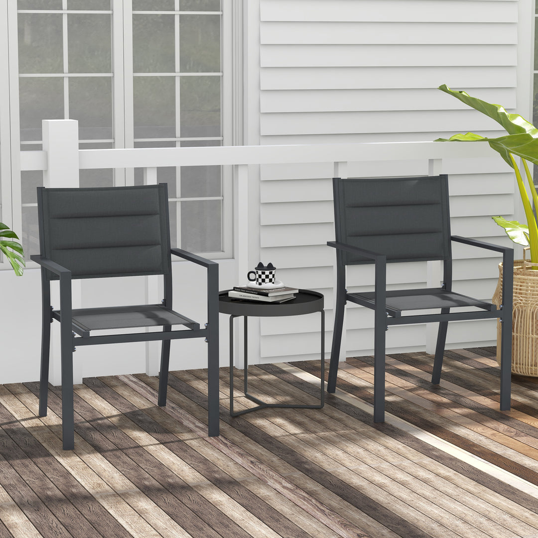 Garden Chairs: Stackable Aluminium Duo