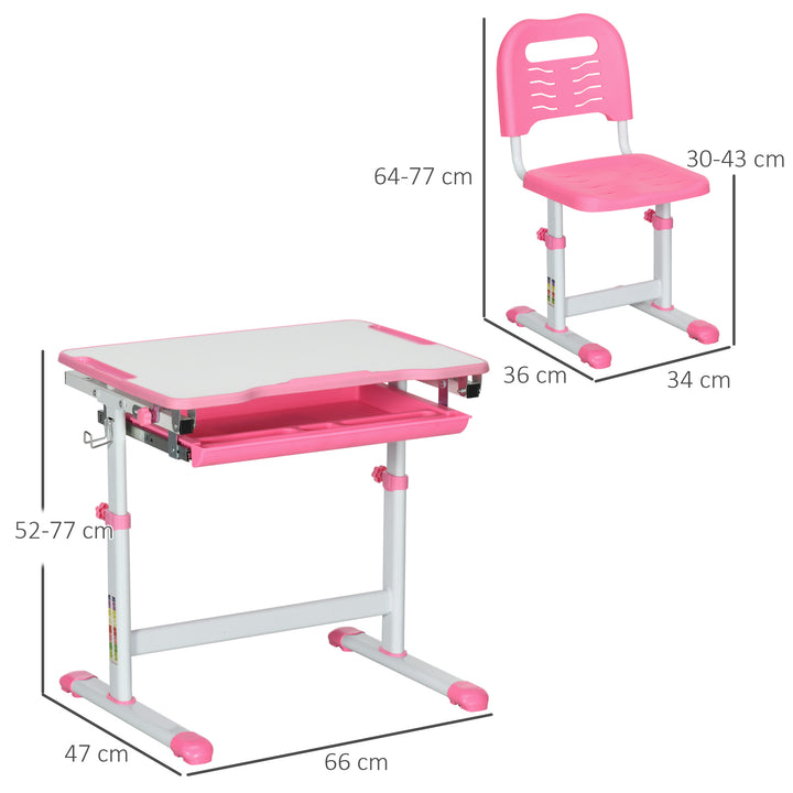 Adjustable Kids Desk and Chair Set