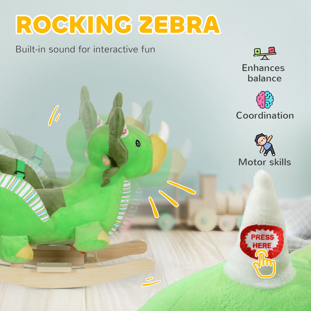 Dinosaur Design Rocking Horse with Animal Sound