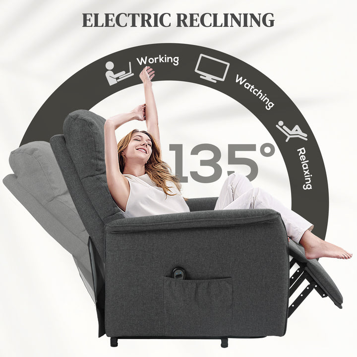 Electric Power Lift Recliner Chair with Spring Pack Seat