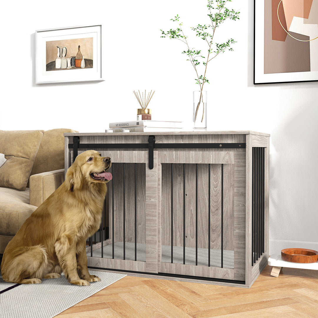 Dog Crate Furniture with Removable Cushion for Large-Sized Dogs