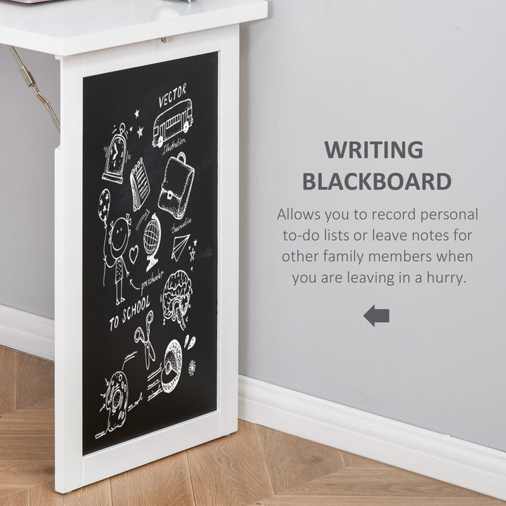 HOMCOM Wall Mount Desk with Blackboard