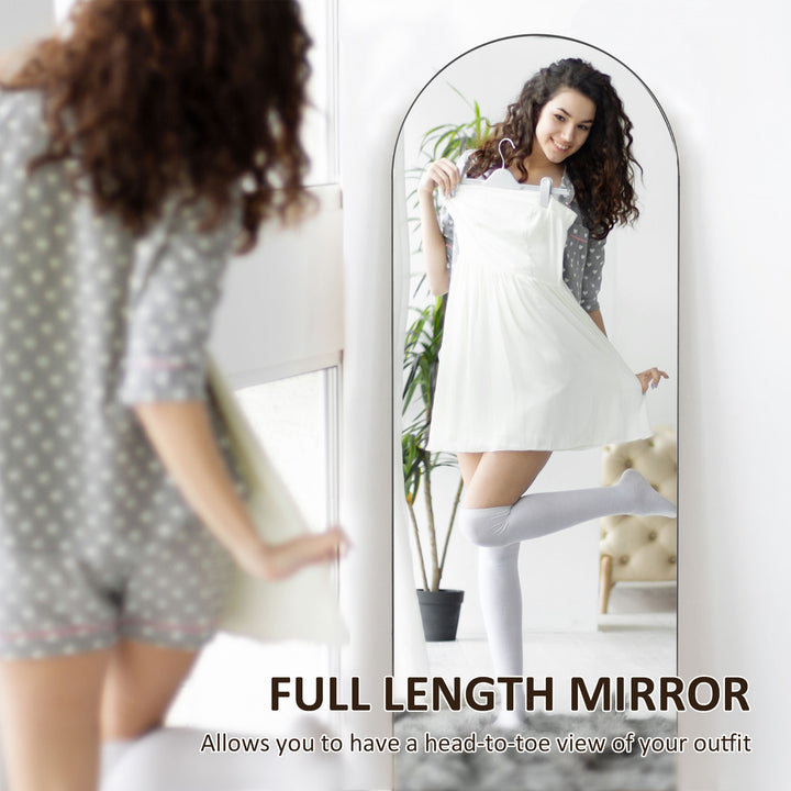 150cm Arched Full Length Mirror - Black