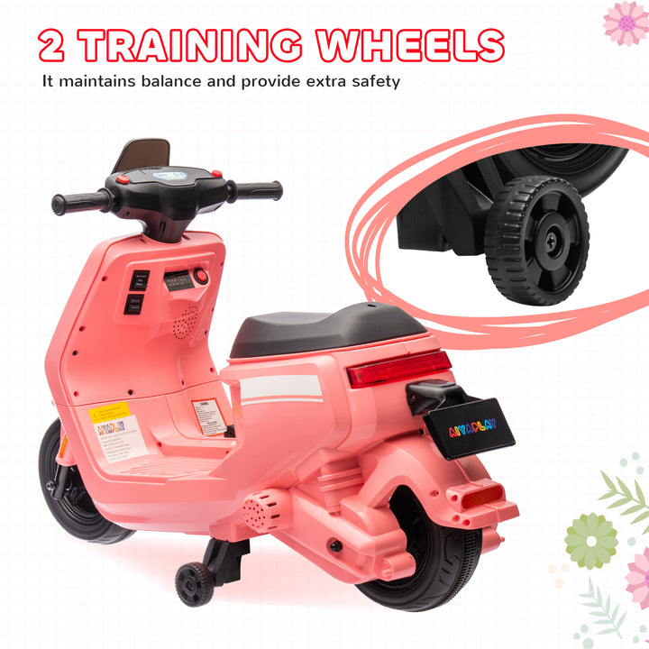 6V Ride on Motorbike Kids Electric Motorbike w/ Headlight Music