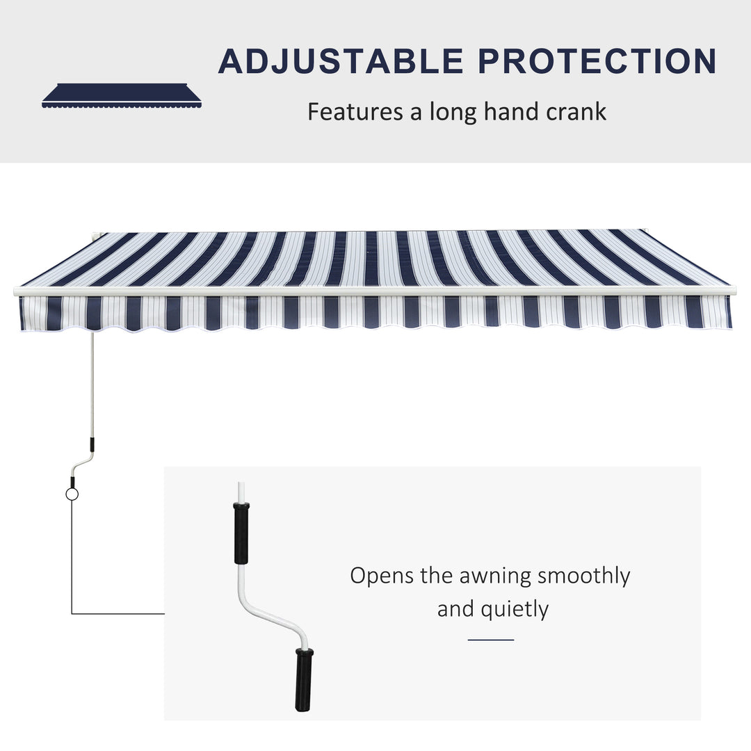 Waterproof Garden Patio Manual Awning Canopy Sun Shade Shelter Retractabl Retractable Awning