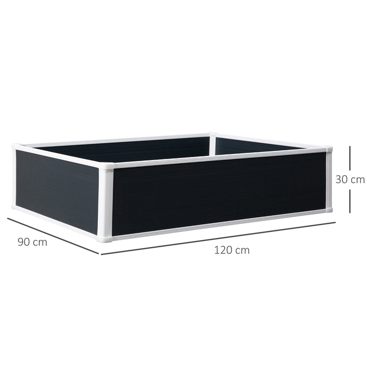 Garden Raised Bed Planter Grow Containers for Outdoor Patio Plant Flower Vegetable Pot PP 120 x 90 x 30 cm