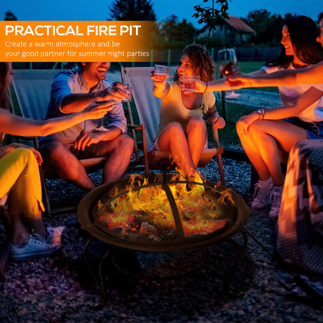 Patio Pyrotechnics: Stylish Fire Pit with Lid for Garden Entertaining