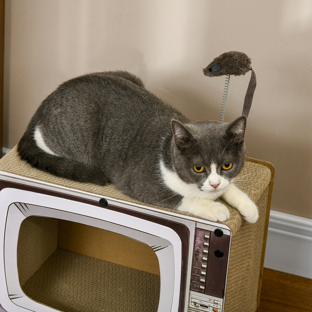 TV-Shaped Scratching Board with Scratcher