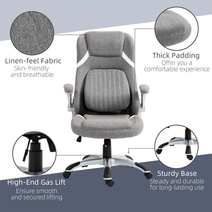 Vinsetto Ergonomic Desk Chair, Grey