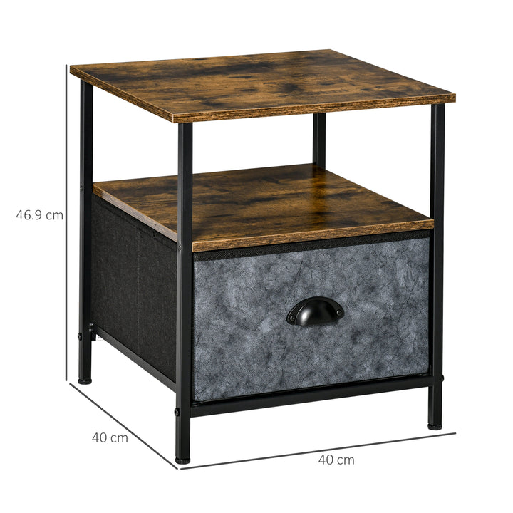 HOMCOM Industrial Side Table