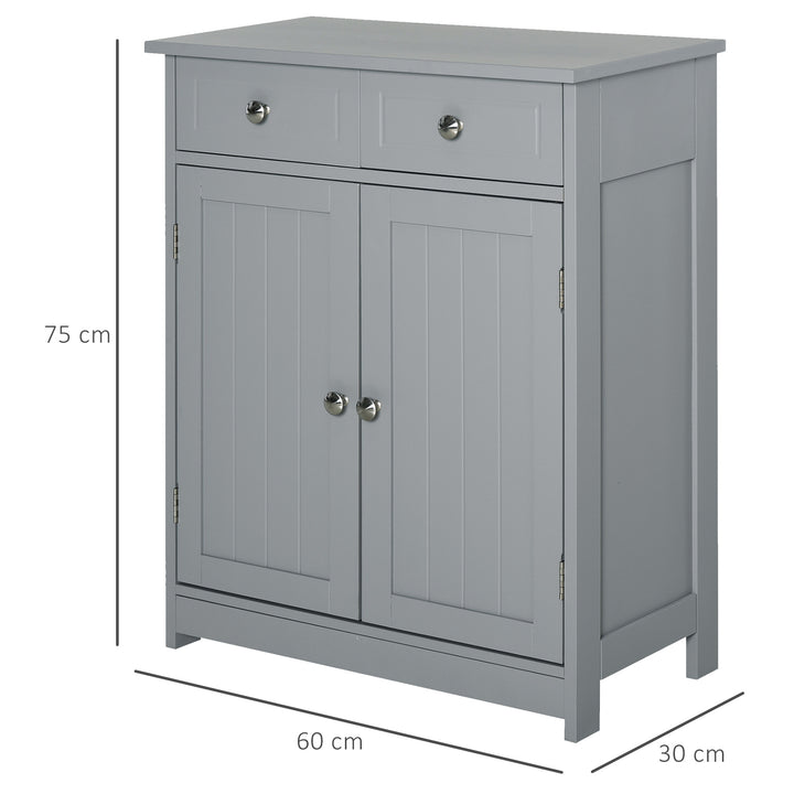 Kleankin Bathroom Storage Cabinet with 2 Drawers & Shelf