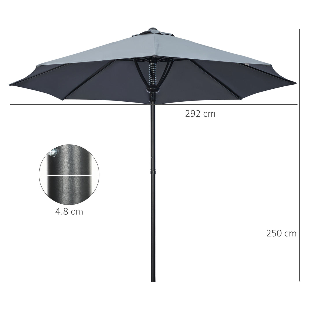 Waterproof Garden Parasol: Market Table Umbrella with Sun-Shading Canopy