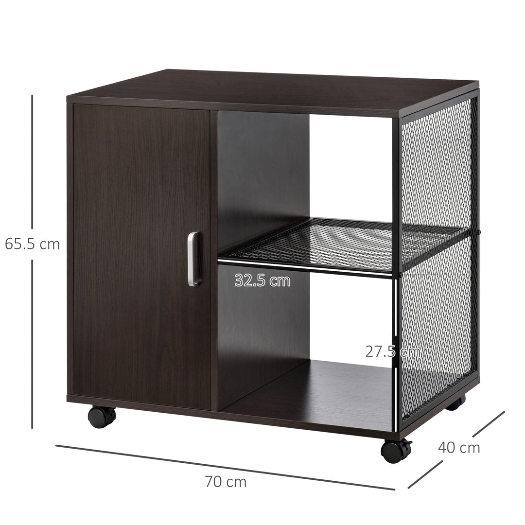 Printer Stand Home Office Mobile Storge File Cabinet Organizer with Castors