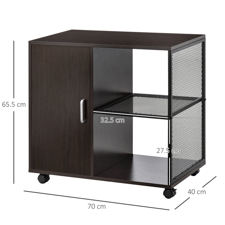 Printer Stand Home Office Mobile Storge File Cabinet Organizer with Castors