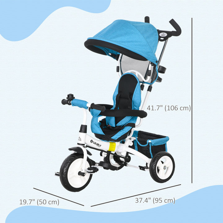 4 in 1 Kids Trike Push Bike w/ Push Handle