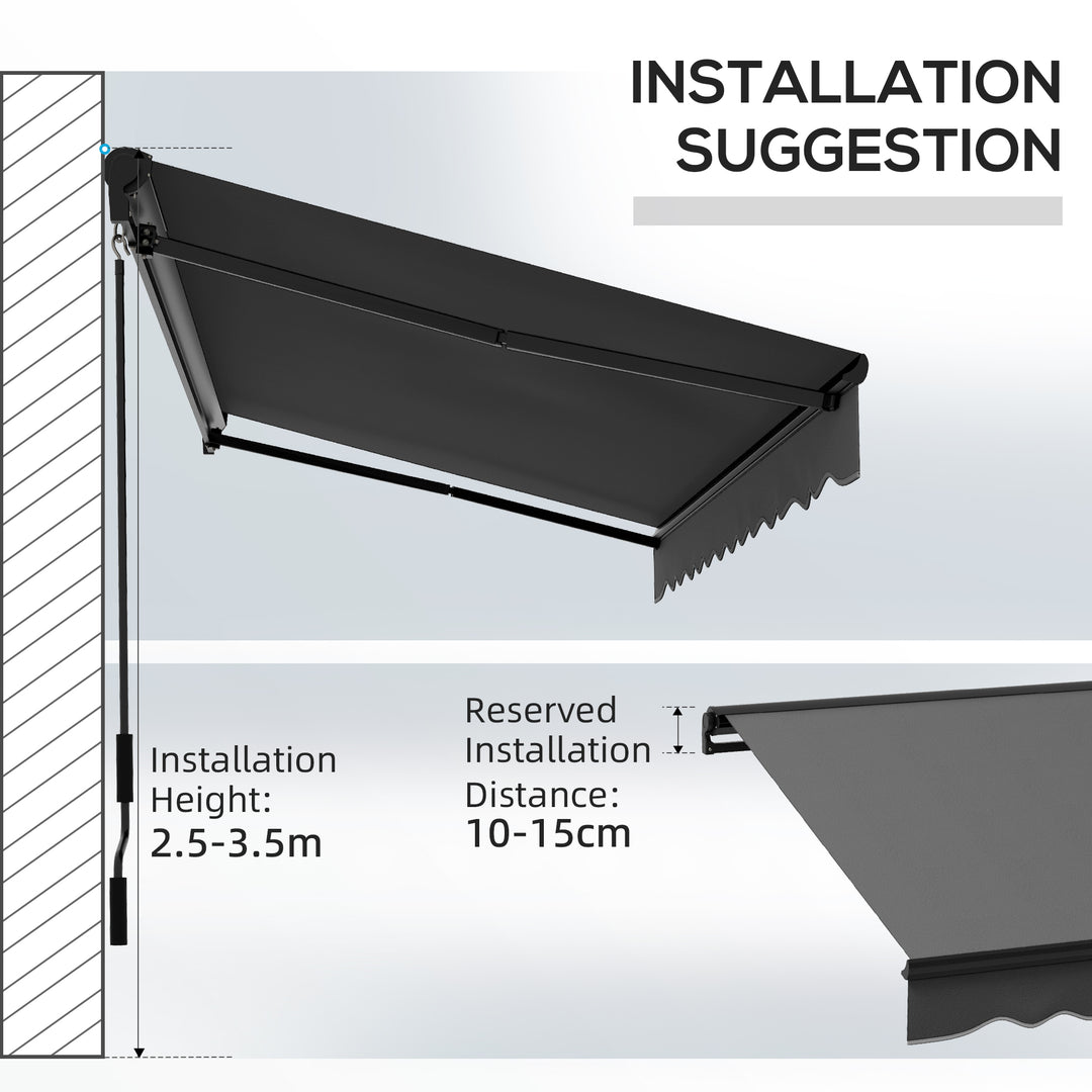 3.5 x 2.5m Aluminium Frame Electric Awning