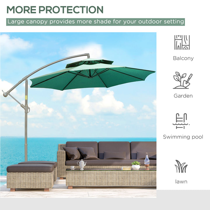 2.7m Cantilever Banana Parasol with Crank Handle