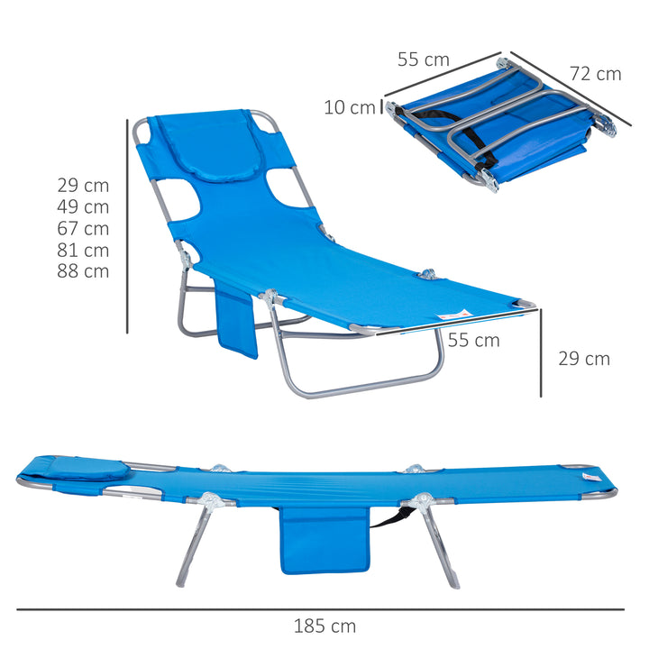 Beach Chaise Lounge: Portable with Face Cavity