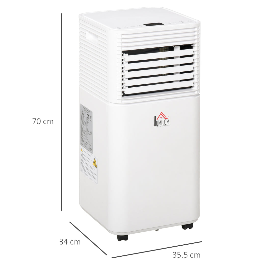 7000 BTU 4-In-1 Compact Portable Mobile Air Conditioner Unit Cooling Dehumidifying Ventilating w/ Fan Remote LED 24 Hr Timer Auto Shut Down