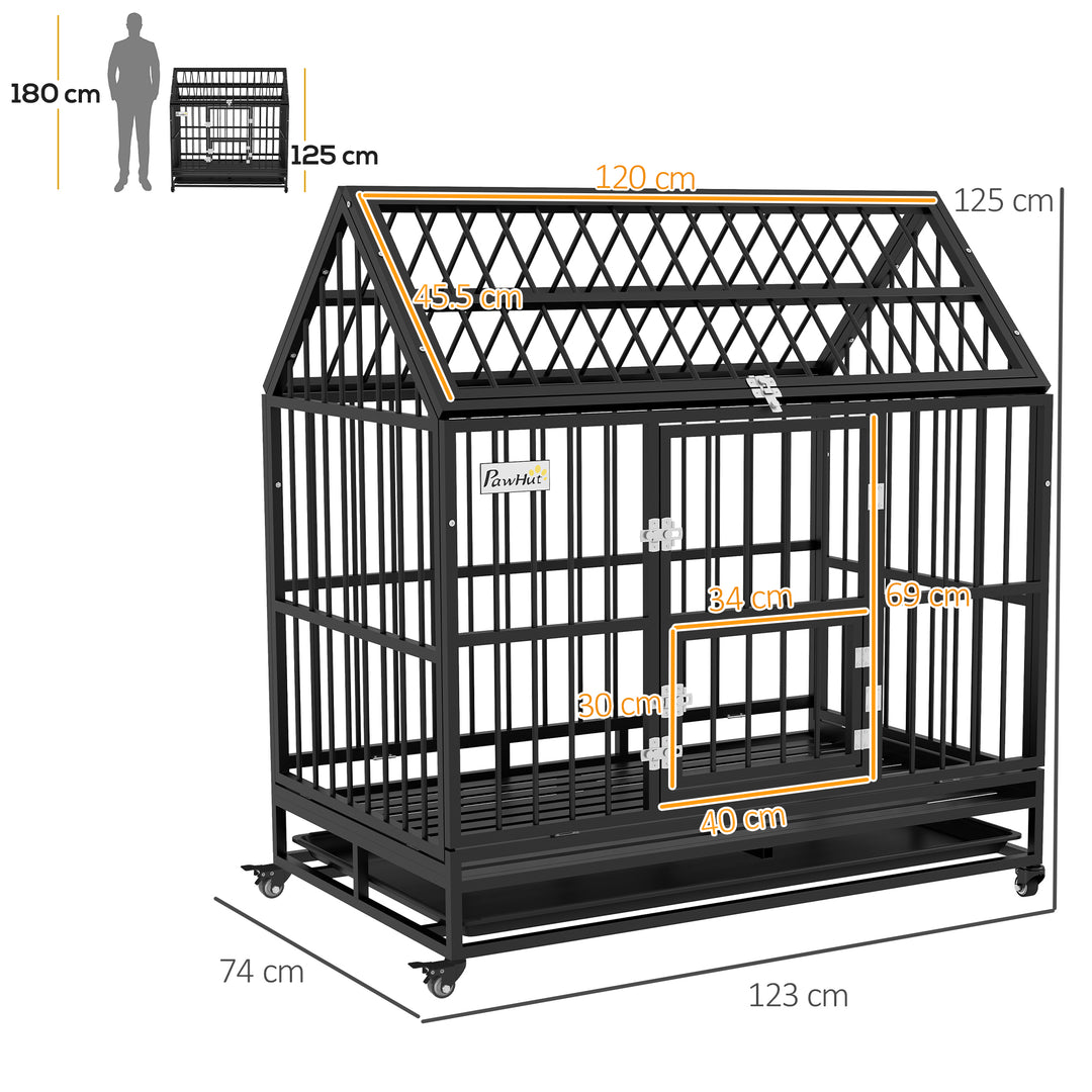 48" Heavy Duty Dog Crate on Wheels