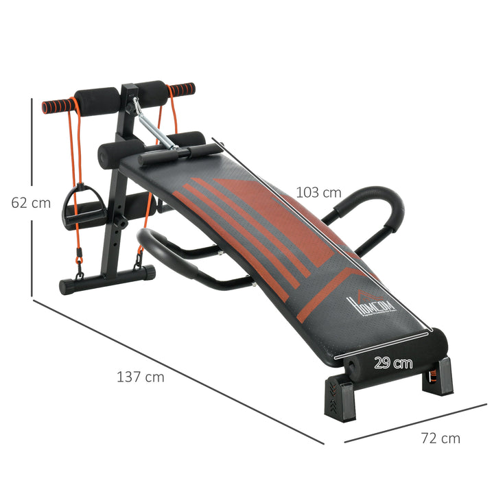 Multifunctional Sit Up Bench Adjustable Utility Board Ab Exercise Workout Fitness with Headrest for Home