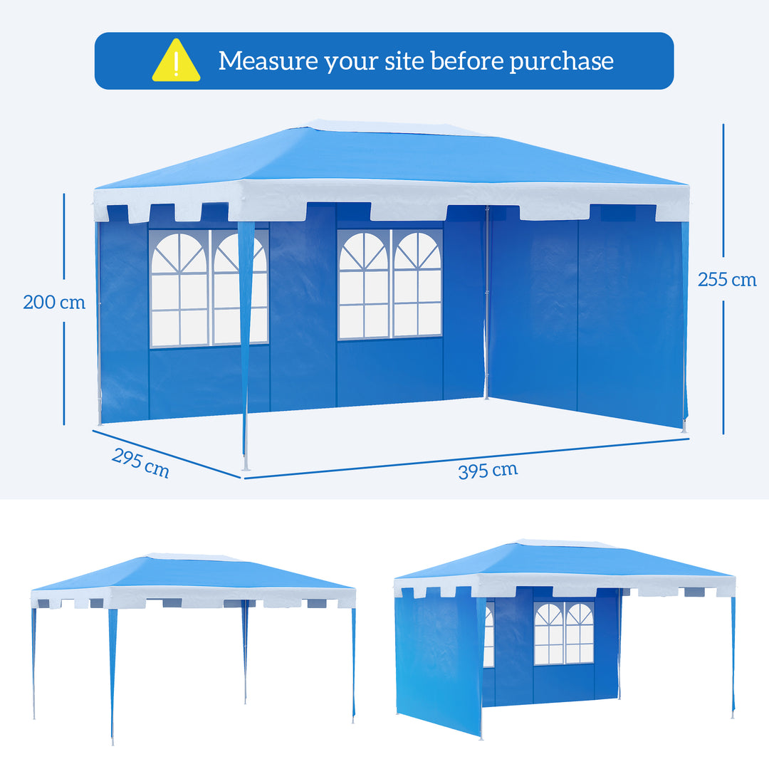 Party Gazebo Marquee with 2 Sidewalls