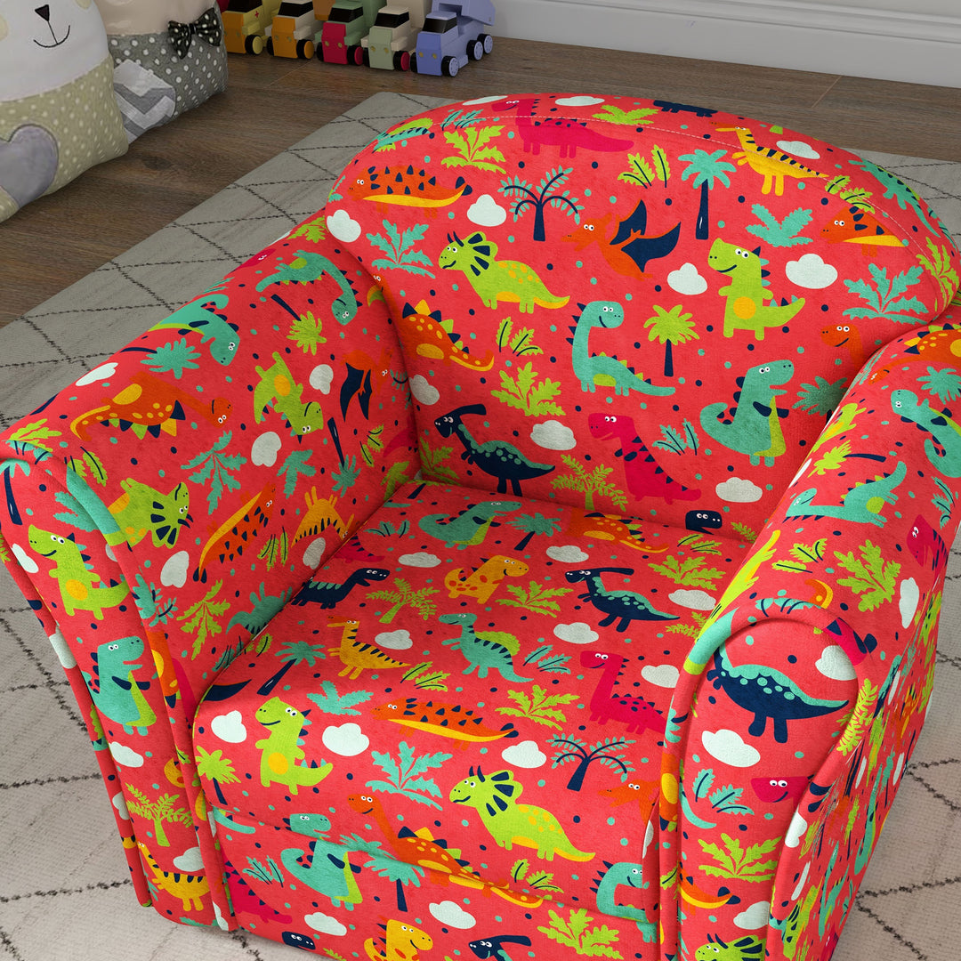 Kids Armchair with Dinosaur Design