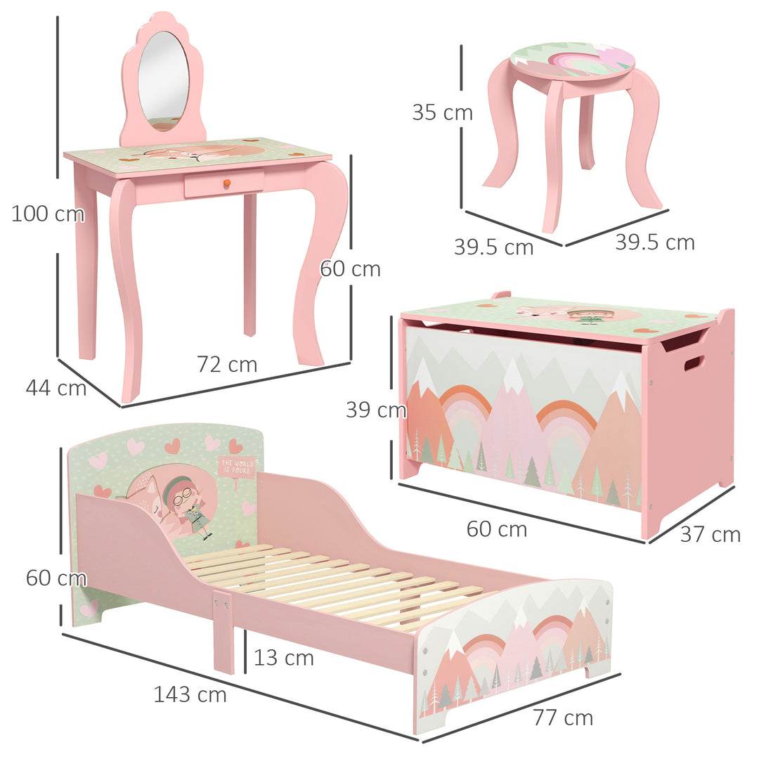 Kids Bedroom Furniture Set Includes Bed Frame