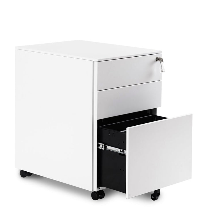 Lockable Mobile File Cabinet with 3 Drawers