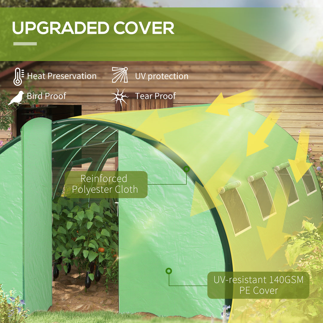 Polyethylene Upgraded Structure Walk-in Polytunnel Greenhouse