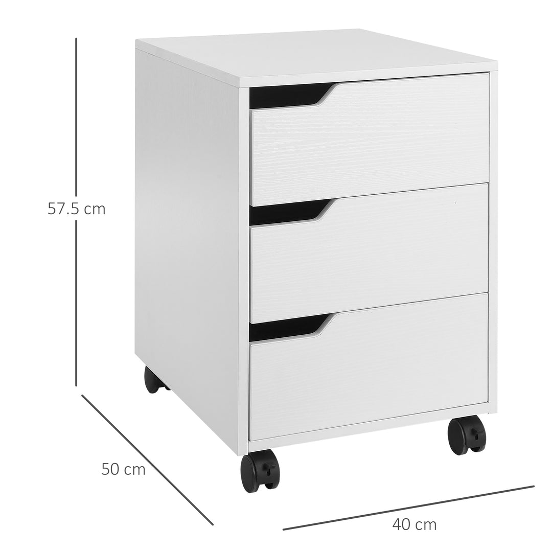 3 Drawer Mobile File Cabinet