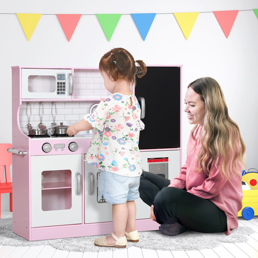 Pretend Play Kitchen Kids Kitchen Playset w/ Toy Phone