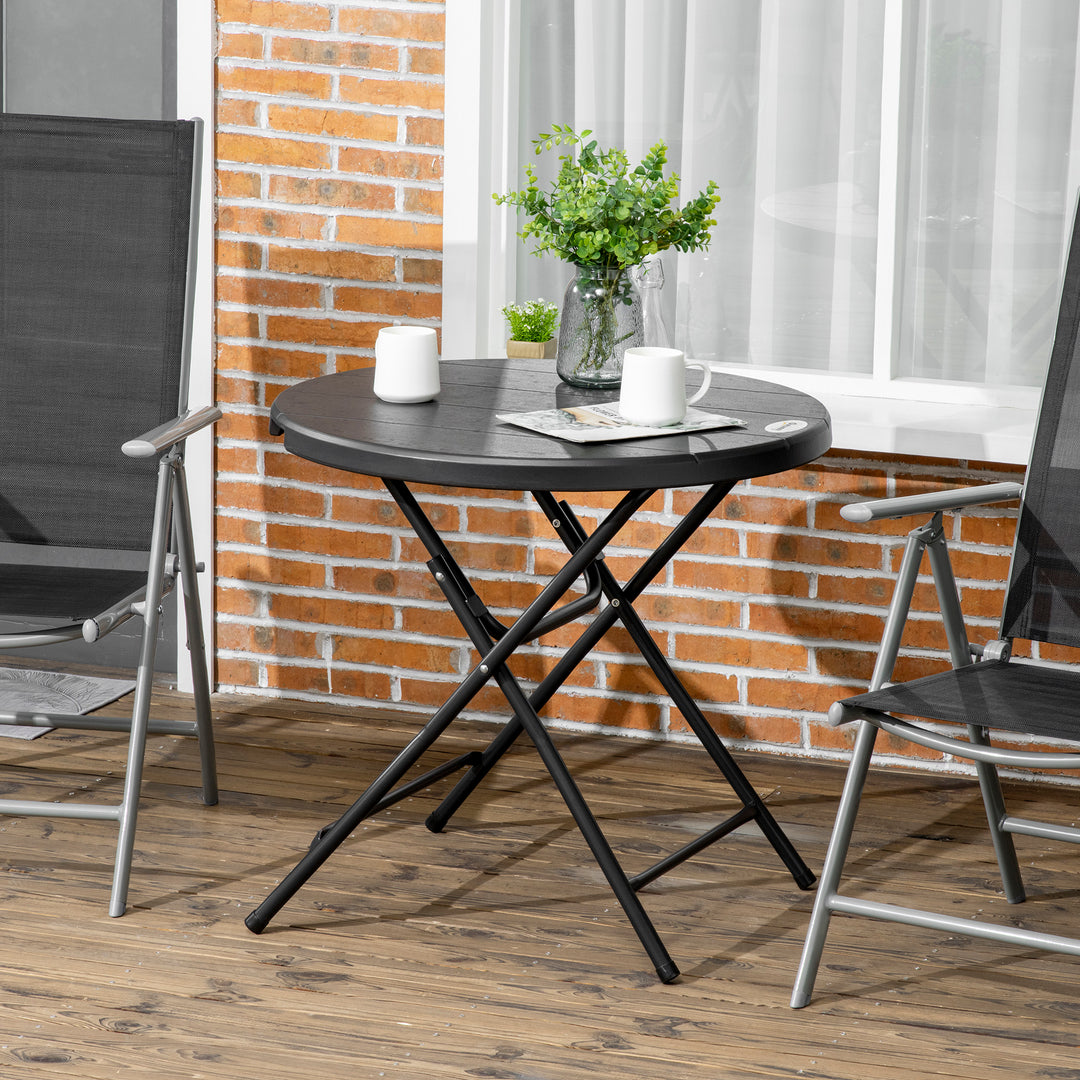 Foldable Round Garden Table for 4