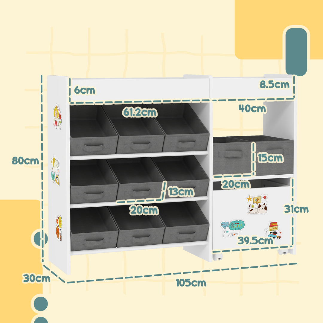 Kids Toy Storage Unit with 11 Bins