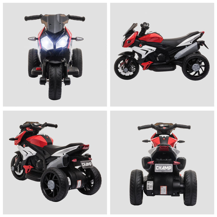 Kids 6V Battery Steel Enforced Motorcycle Ride On Trike Red