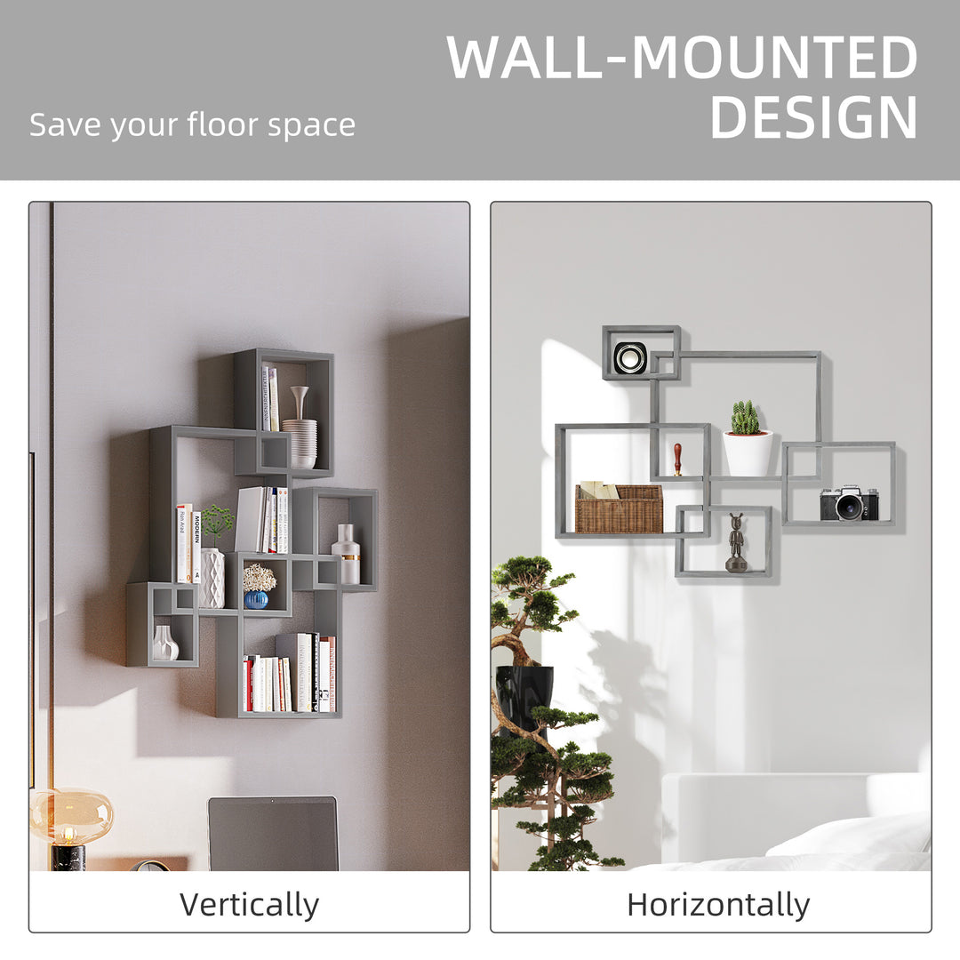 Modular Wall Gallery: Interlocking Cube Shelves for Display