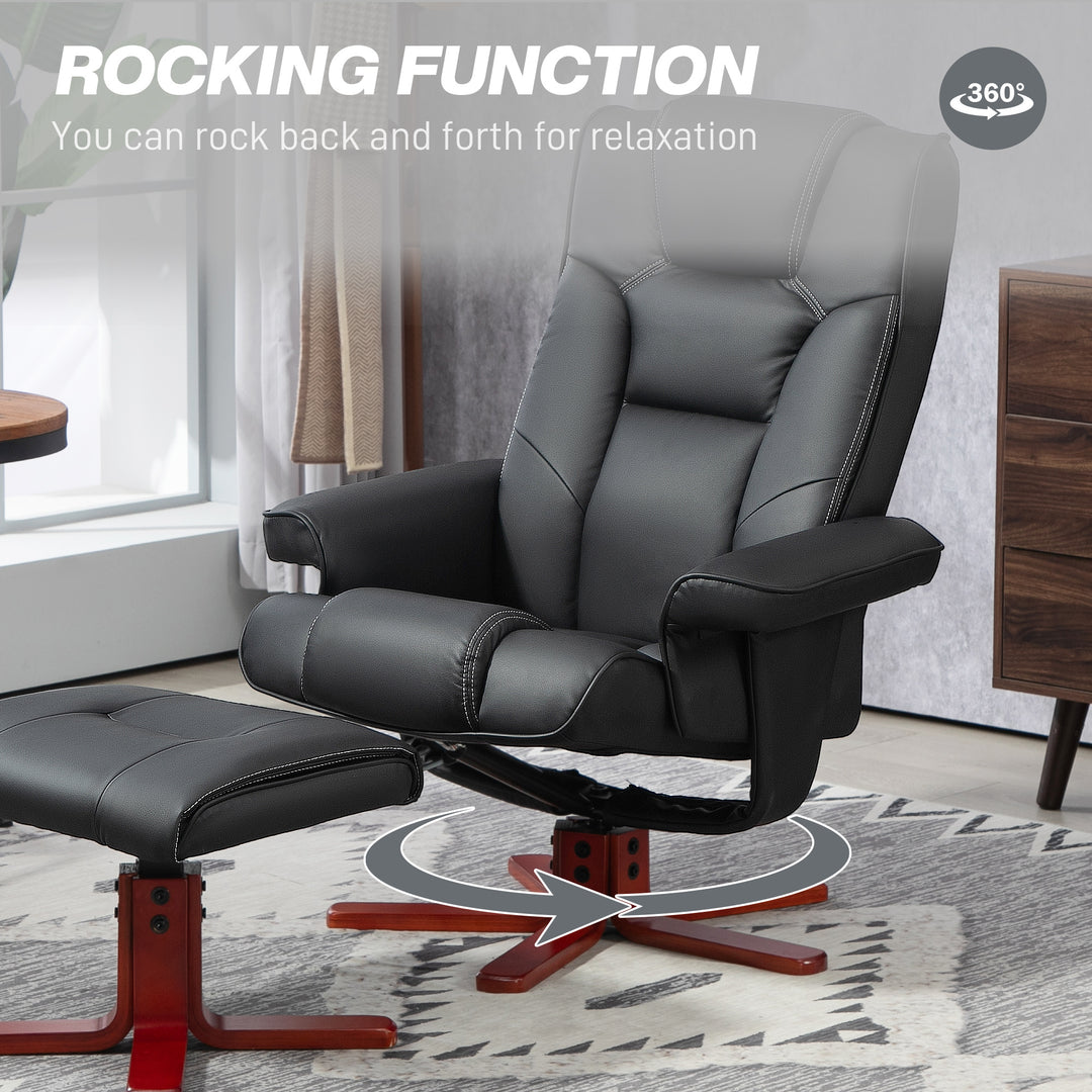 Leather Recliner Chair wirh Footstool