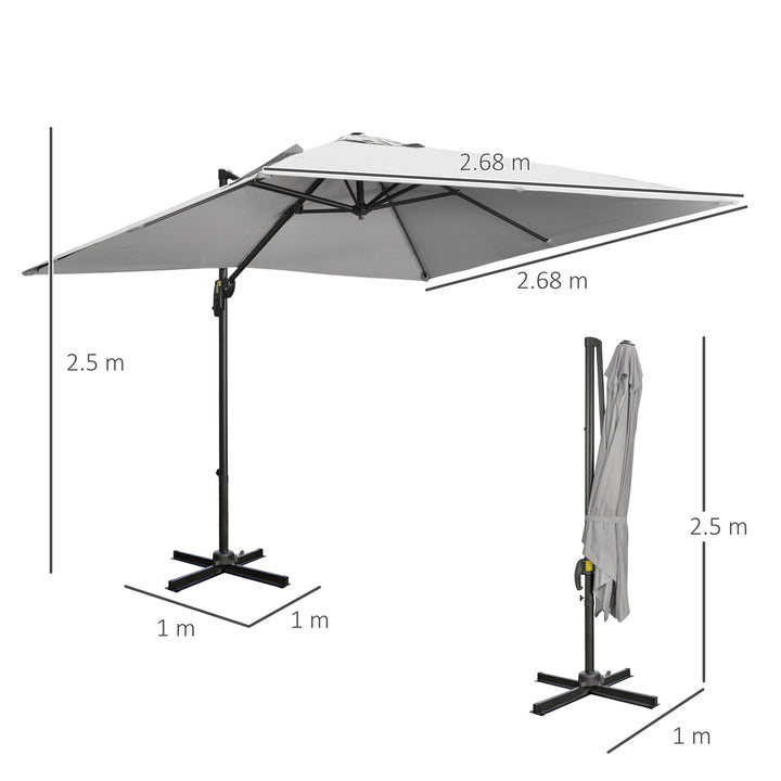 2.7 x 2.7 m Cantilever Parasol