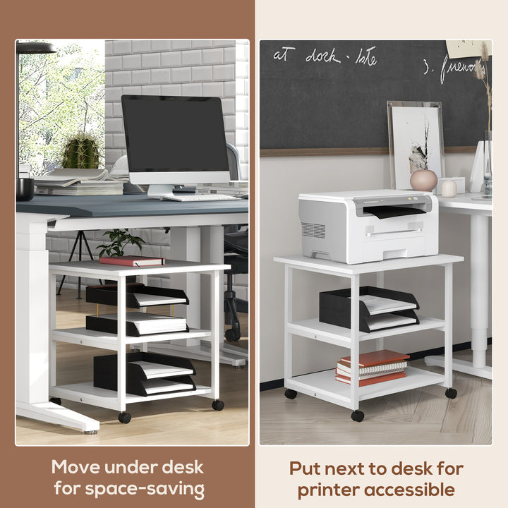 3-Tier Printer Stand w/ Storage Shelf