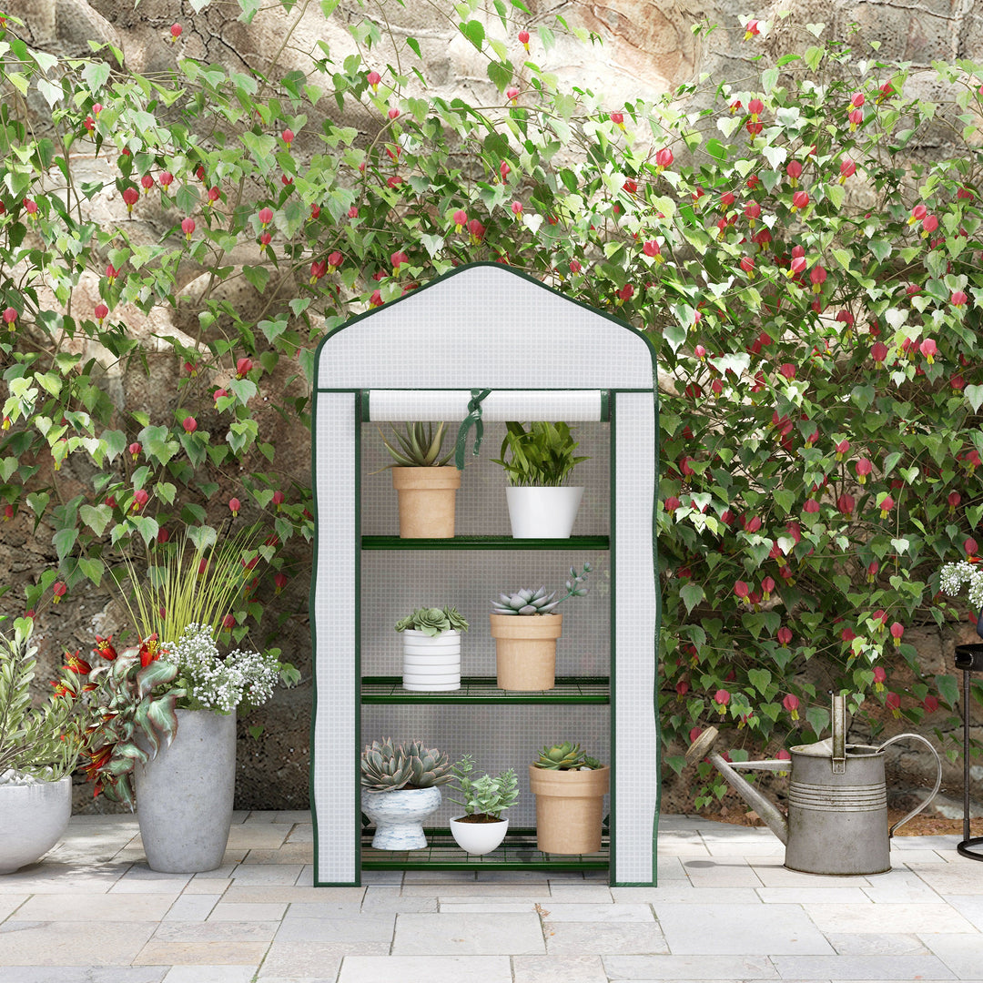 Three-Tier Mini Greenhouse - White