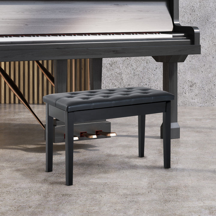 Elegant Piano Bench with Storage