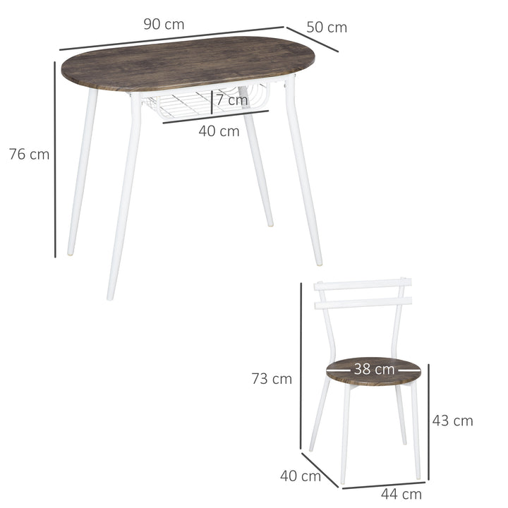 HOMCOM 3-Piece Dining Set with Storage, Natural Wood https://www.awin1.com/pclick.php?p=36234540091&a=1765756&m=17151 Aosom Default Title