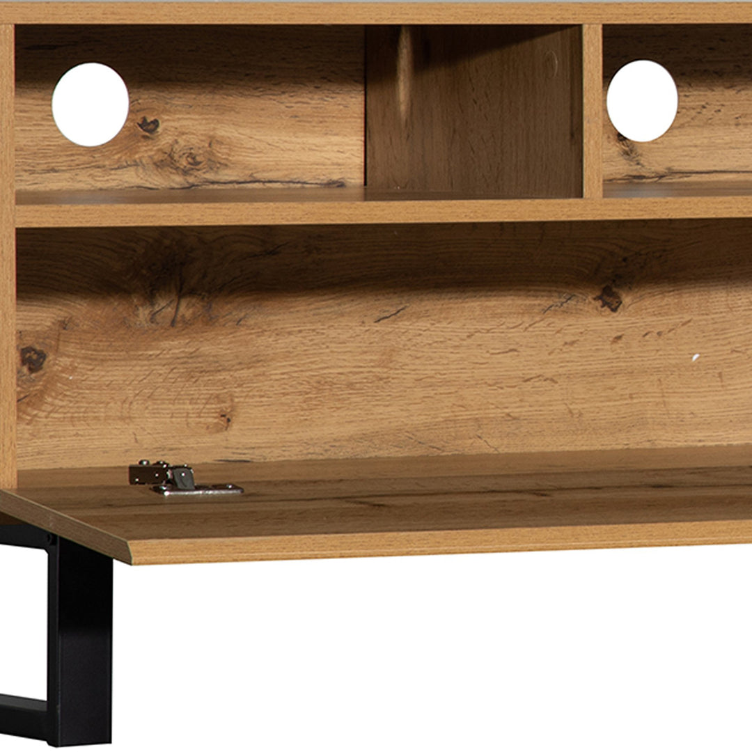 TV Stand with Storage Compartments & Wood Finish