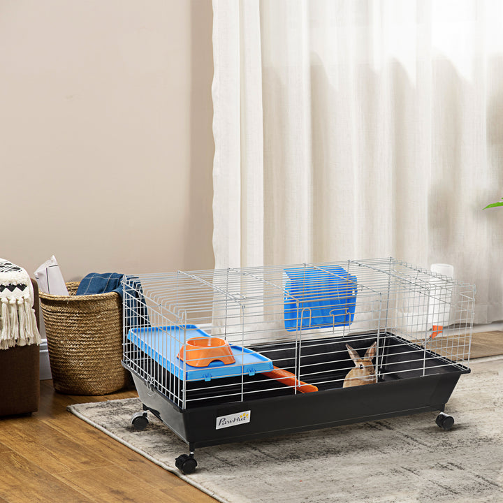 Pet Abode: 2-Tier Small Animal Cage with Accessories