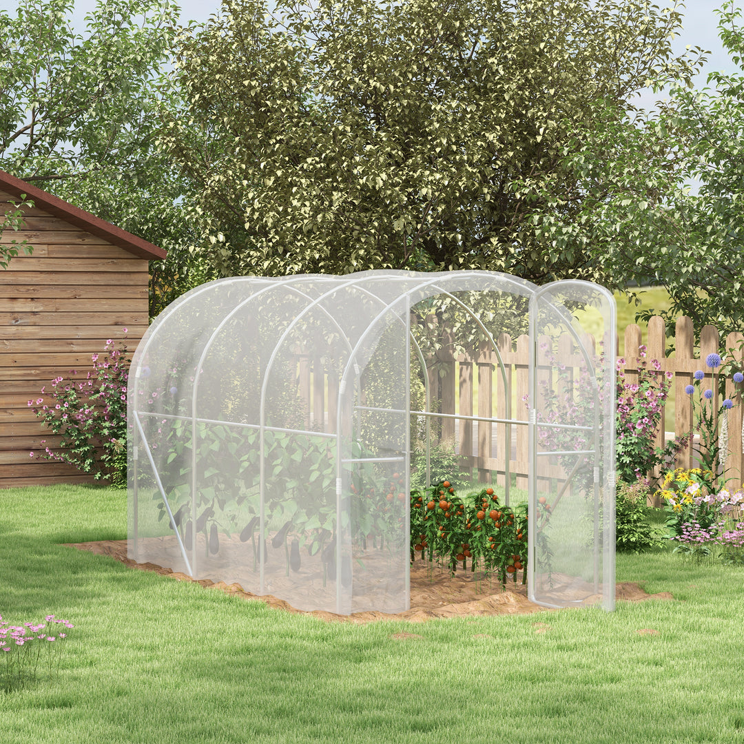 Polytunnel Greenhouse Walk-in Grow House with PE Cover