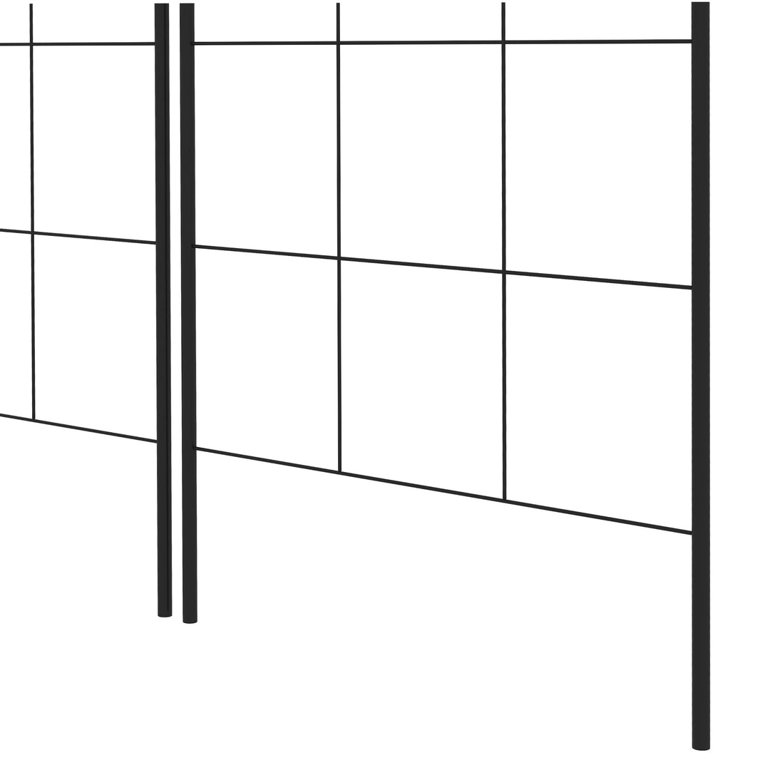 Set of 2 Metal Garden Trellises: Climbing Plant Support Frames