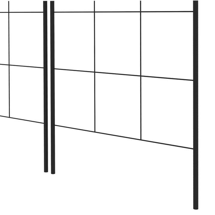 Set of 2 Metal Garden Trellises: Climbing Plant Support Frames