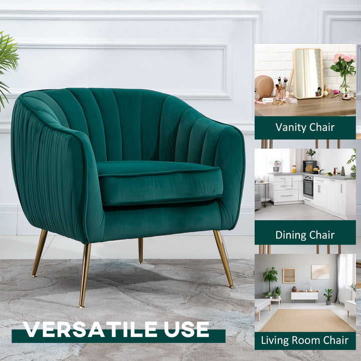 Velvet-Feel Tub Armchair