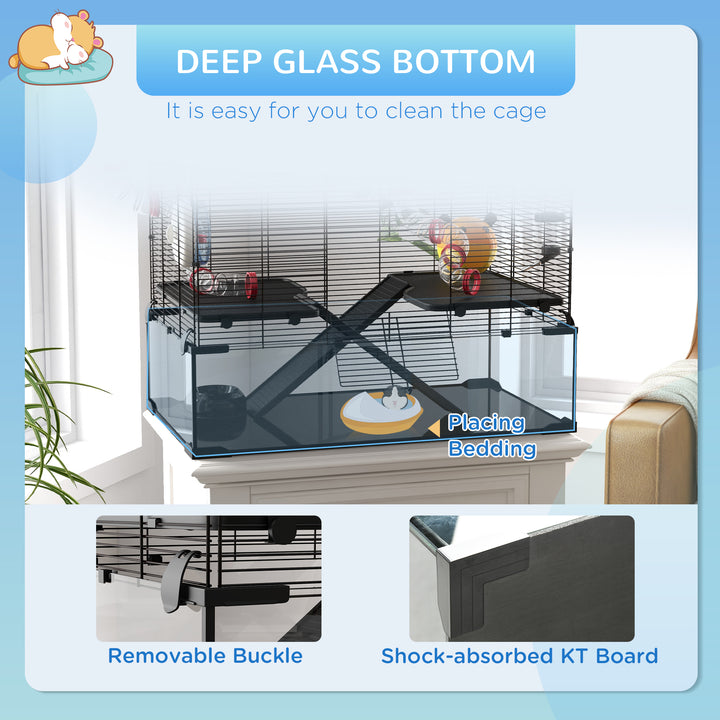 Hamster Haven: Deep Glass Base