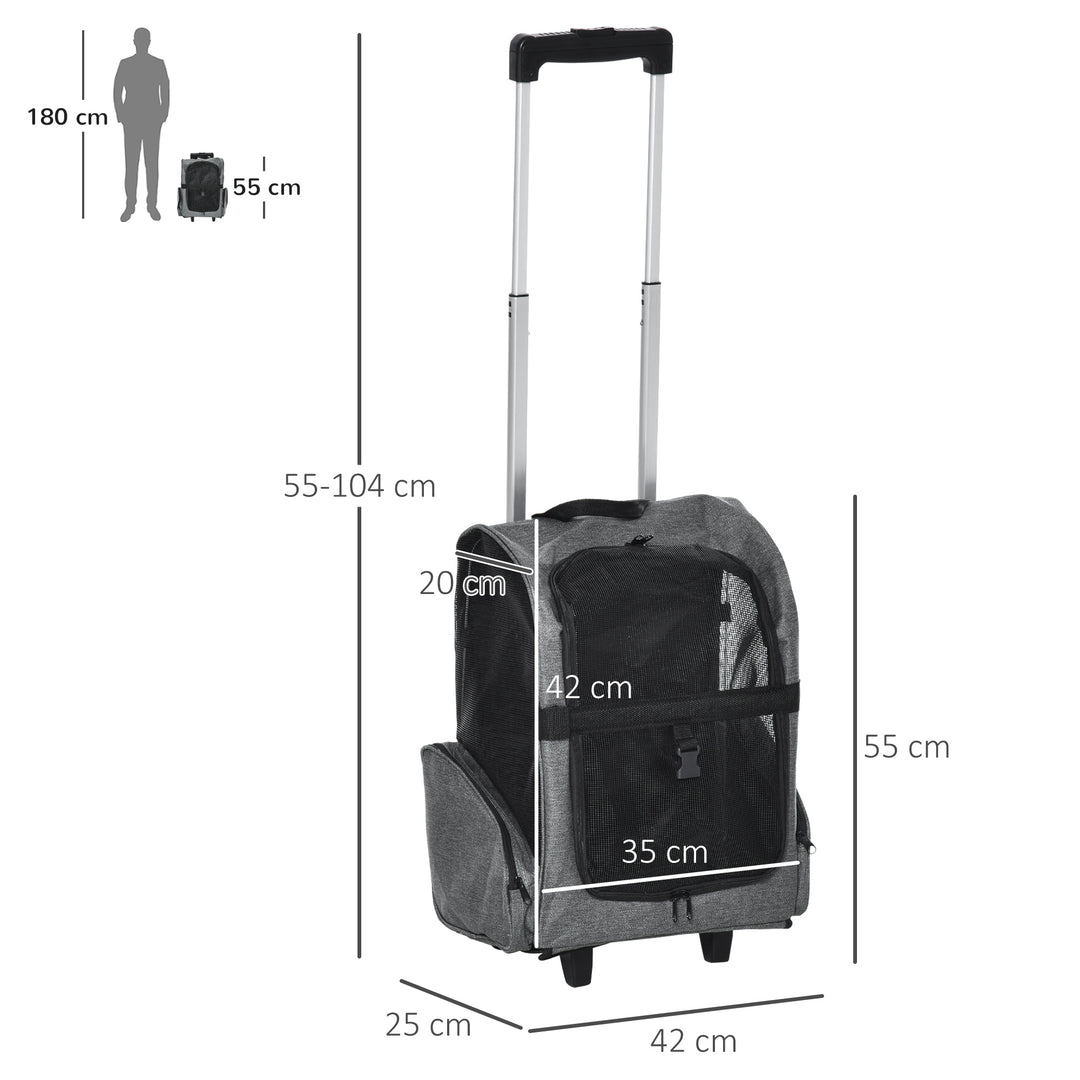 Pet Mobility Carrier: Portable Dog Travel Bag with Trolley